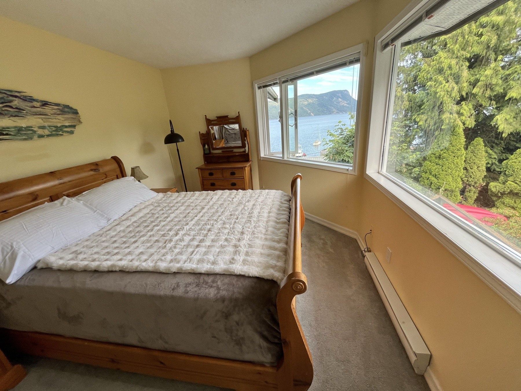 Guest bedroom with ocean view