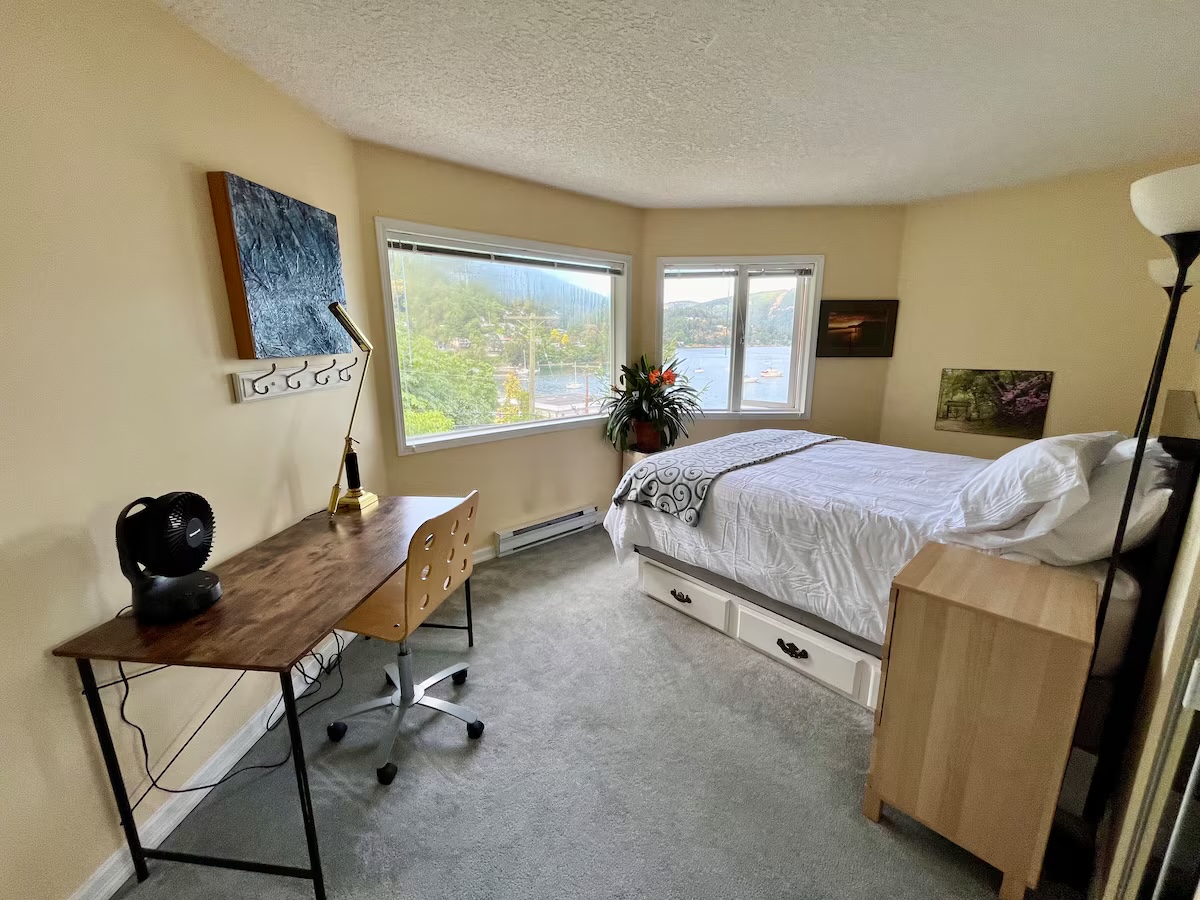 Bedroom with ocean view